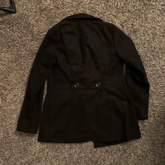 Black Pea Coat Jacket from Me Jane, Size Small - Picture 2 of 3
